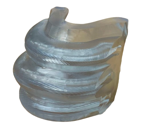 Pièce imprimée en 3D SLA en résine transparente
